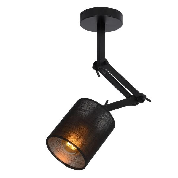 Lucide TAMPA - Plafonnière - Ø 12 cm - 1xE27 - Zwart - detail 1